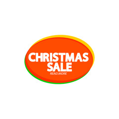 Christmas Sale, bubble banner design template, Xmas discount tag, app icon, vector illustration