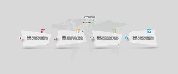 Square labels there are steps to tell the work. describes a plan, such as advertising and public relations. infographic.
