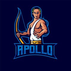 apollo mascot logo design vector with modern illustration concept style for badge, emblem and t shirt printing. god apollo illustration for sport and e-sport team.

