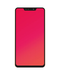 Isolated 3d red smartphone vector design
