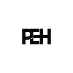 peh letter original monogram logo design