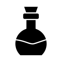 Obraz premium chemistry flask silhouette style icon vector design