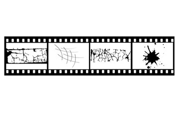 35mm film icon on white background.