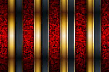 Abstract luxury background with gold border on the dark background. VIP invitation banner. Premium golden and elegant. Vector illustration