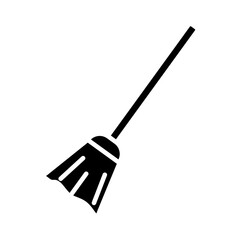 broom silhouette style icon vector design