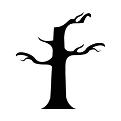 Isolated bare tree silhouette vector design