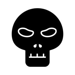 skull silhouette style icon vector design