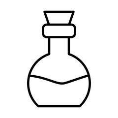 chemistry flask line style icon vector design
