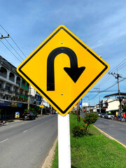 Traffic sign on the road