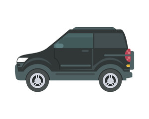 Isolated black car vector design