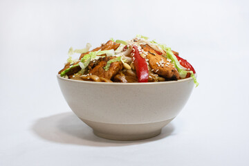 Asian udon Soba noodles isolation, concept food