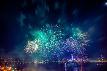 Dadaocheng Valentine's Day Fireworks Show 2020 in Taipei, Taiwan