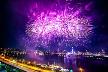 Dadaocheng Valentine's Day Fireworks Show 2020 in Taipei, Taiwan