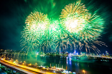 Dadaocheng Valentine's Day Fireworks Show 2020 in Taipei, Taiwan