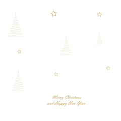Obraz premium Christmas card. Golden design vectore illustration