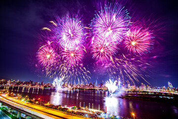 Dadaocheng Valentine's Day Fireworks Show 2020 in Taipei, Taiwan