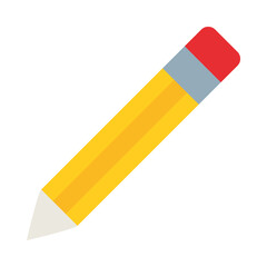 pencil icon image, flat style