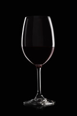 Still-life with the wine glass on black