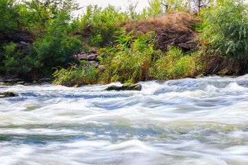 Rapids on the Inhulets river in Kryvyi Rih, Ukraine