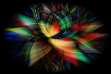 colorful and abstract twirl created in an artistic way