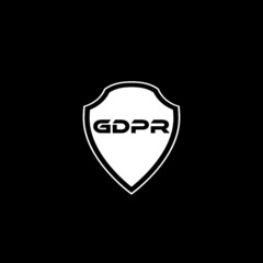 Gdpr icon isolated on dark background