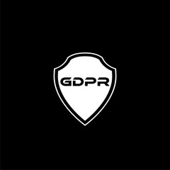 Gdpr icon isolated on dark background