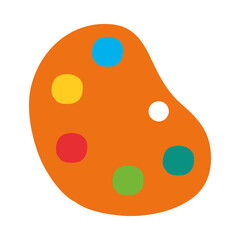 paint palette icon, flat style