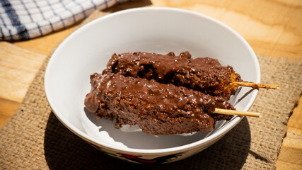 Banana coasted by chocolate which is very sweet