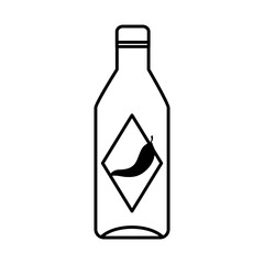hot sauce bottle icon, line style