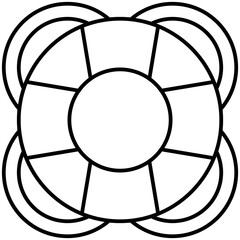 Lifebuoy or lifebelt icon, Summer vacation related vector