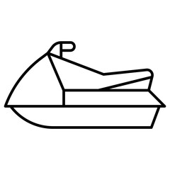 Personal watercraft icon, Summer vacation related vector