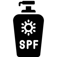 Sunscreen icon, Summer vacation related vector