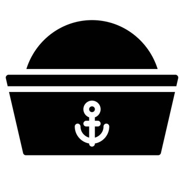 Sailor cap icon, Summer vacation related vector