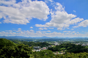 霞ヶ城天守台からの眺め（福島県・二本松市）