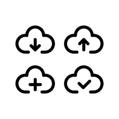 upload, download, plus check claude icon vector eps