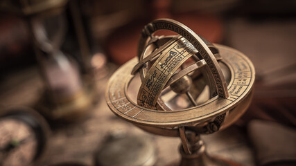 Old Fashioned Sundial Zodiac Sign  © Aris Suwanmalee