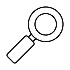 magnifying glass icon, line style