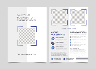 Business brochure flyer design a4 template.,poster flyer pamphlet brochure cover design layout space for photo background, vector template