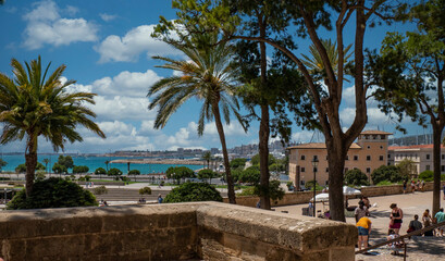 Overview from the Cathedral of Santa Mar&iacute;a of Palma (La Seu).