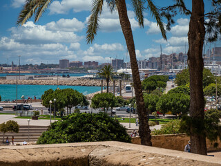 Overview from the Cathedral of Santa Mar&iacute;a of Palma (La Seu).