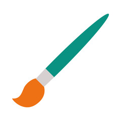 paint brush icon, flat style