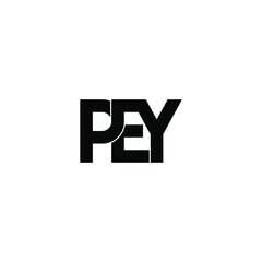 Obraz premium pey letter original monogram logo design