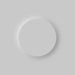 Neumorphism button circle app web