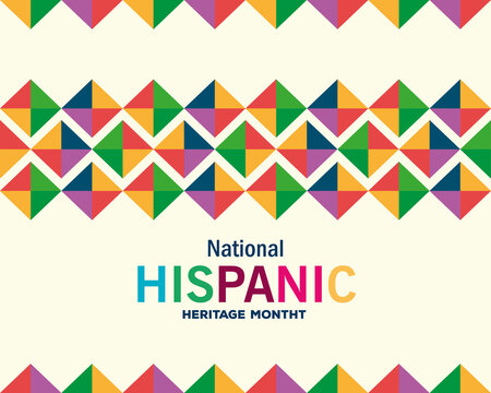 Colored Pattern Background Design, National Hispanic Heritage Month And Culture Theme Vector Illustration