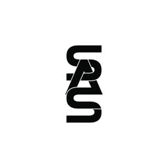sas letter original monogram logo design