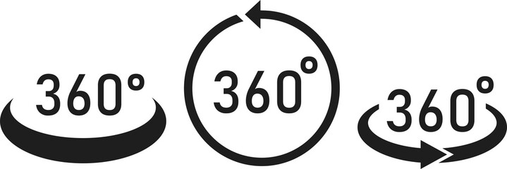 Angle 360 degree vector symbol