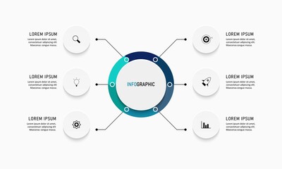 Naklejka premium Business data visualization. Process chart. Abstract elements of graph, diagram with steps, options, parts or processes. Vector business template . Creative concept for infographic. 