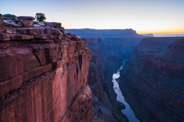scenic view of Toroweap overlook at sunrise  in north rim, grand canyon national park,Arizona,usa.