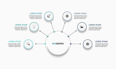 Obraz premium Business data visualization. Process chart. Abstract elements of graph, diagram with steps, options, parts or processes. Vector business template . Creative concept for infographic. 