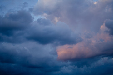 Storm arriving at dusk